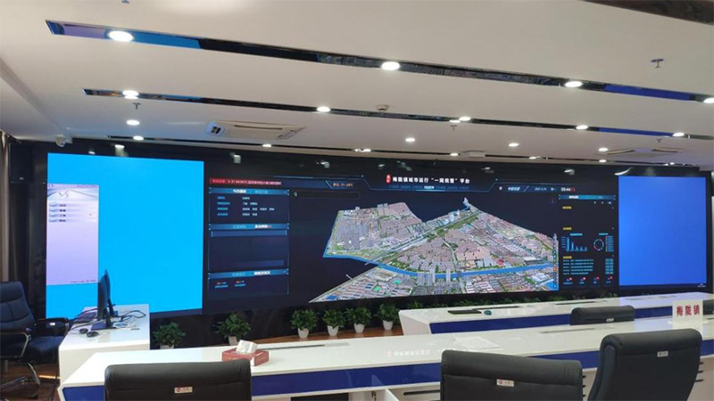 助力信息化,梅隴城（chéng）市網格化中心,LED顯示屏案例